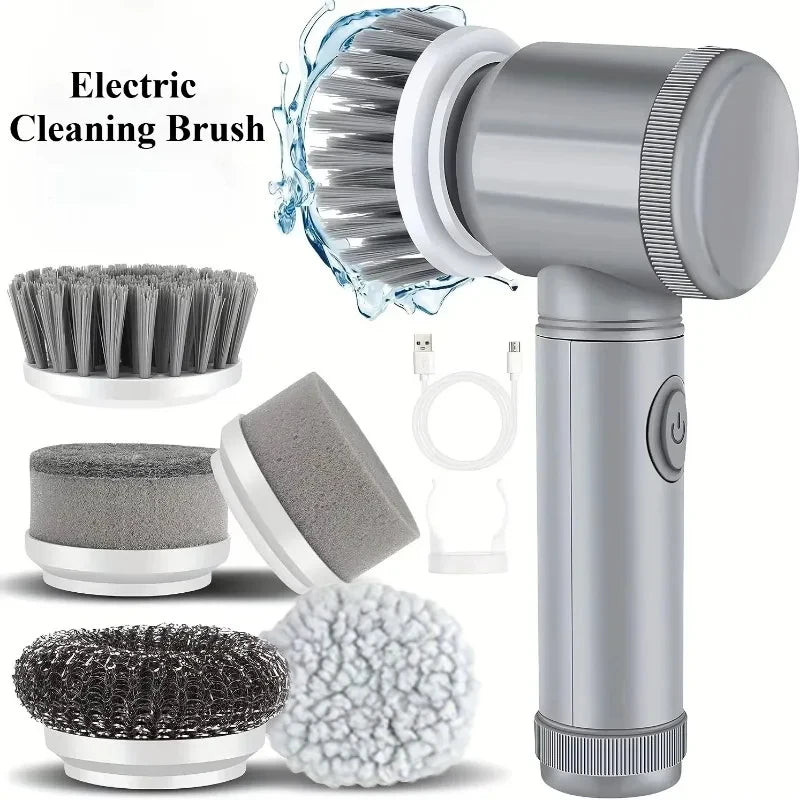 SpinSpark™ Cordless Electric Scrubber – 5 Cleaning Heads