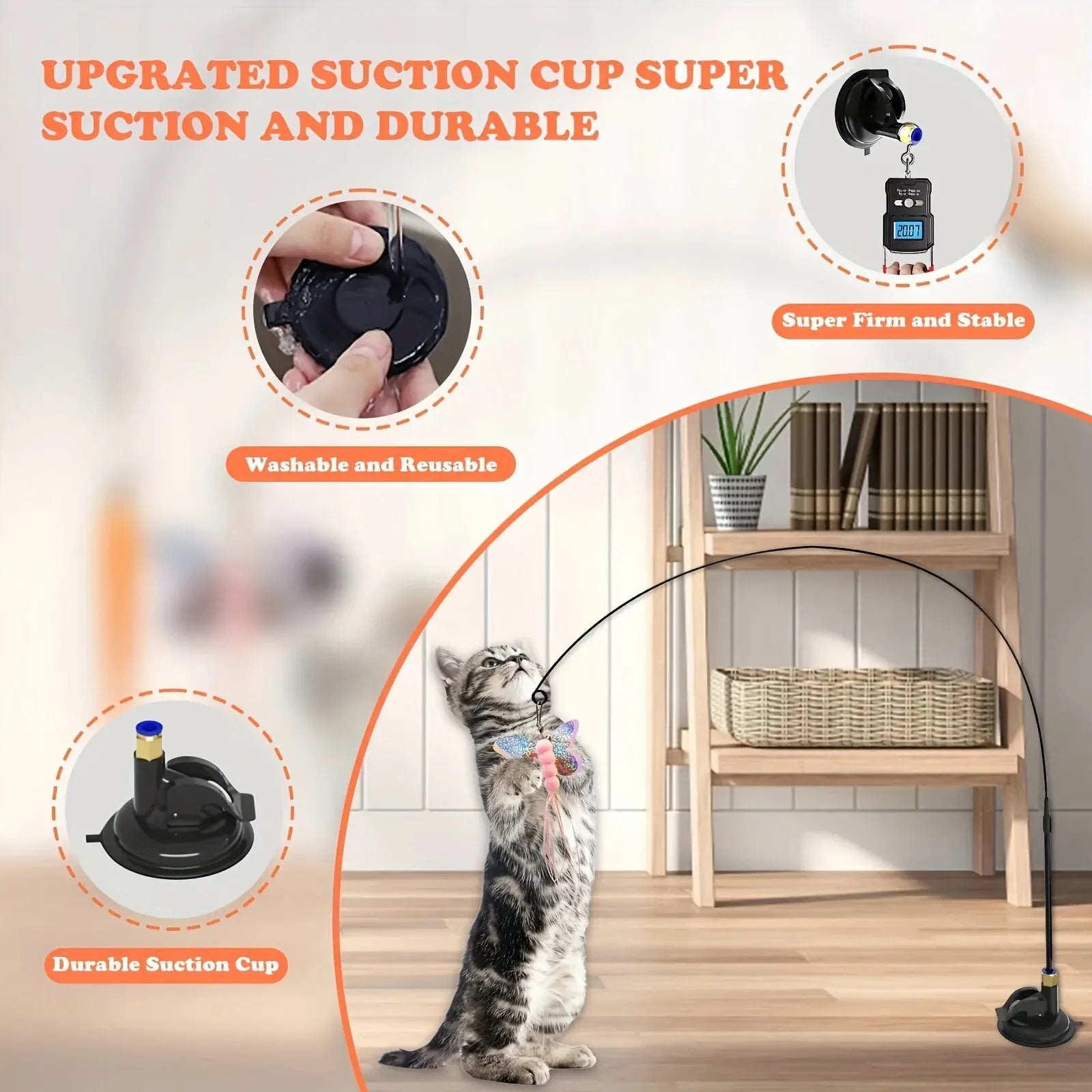 ADD2CART SpringPounce Suction-Cup Cat Teaser