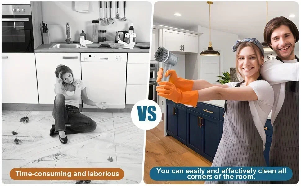 SpinSpark™ Cordless Electric Scrubber – 5 Cleaning Heads
