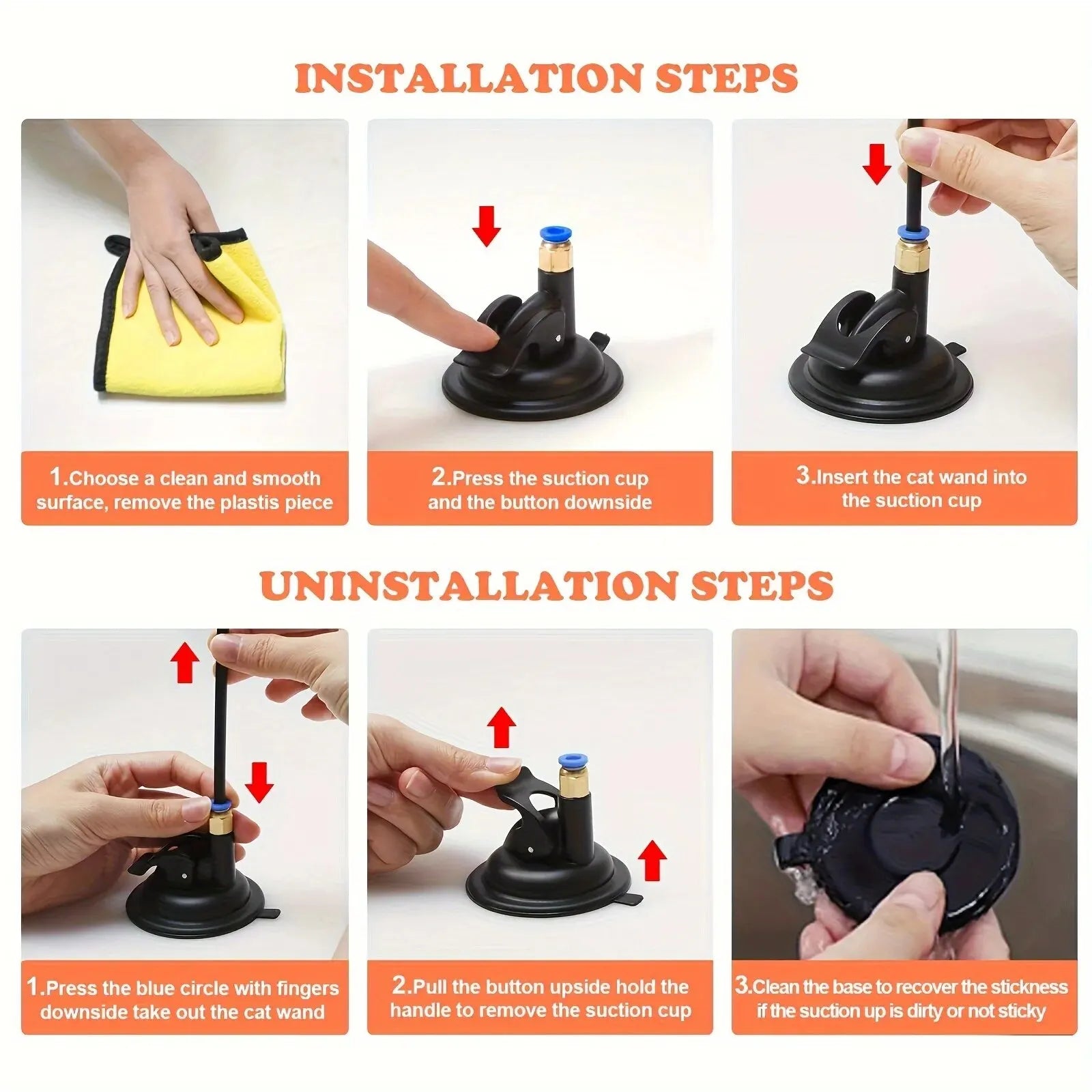 ADD2CART SpringPounce Suction-Cup Cat Teaser