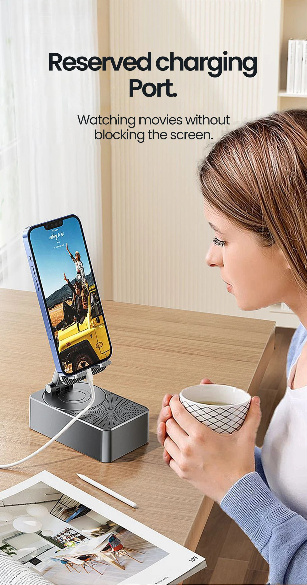 3-in-1 Bluetooth Speaker & Charging Phone Stand