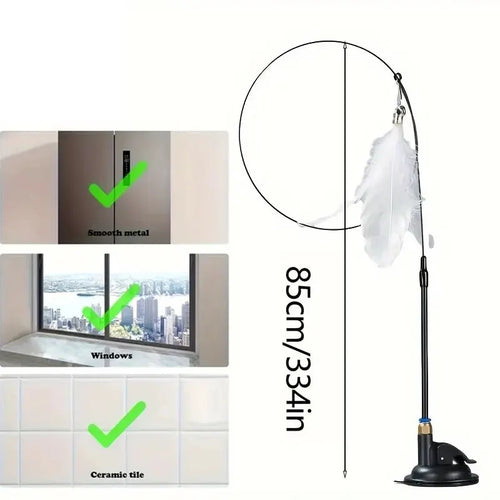 ADD2CART SpringPounce Suction-Cup Cat Teaser