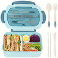 Insulated Bento Lunch Box with Utensils – 3-Compartment Leak-Resistant Lunch Container