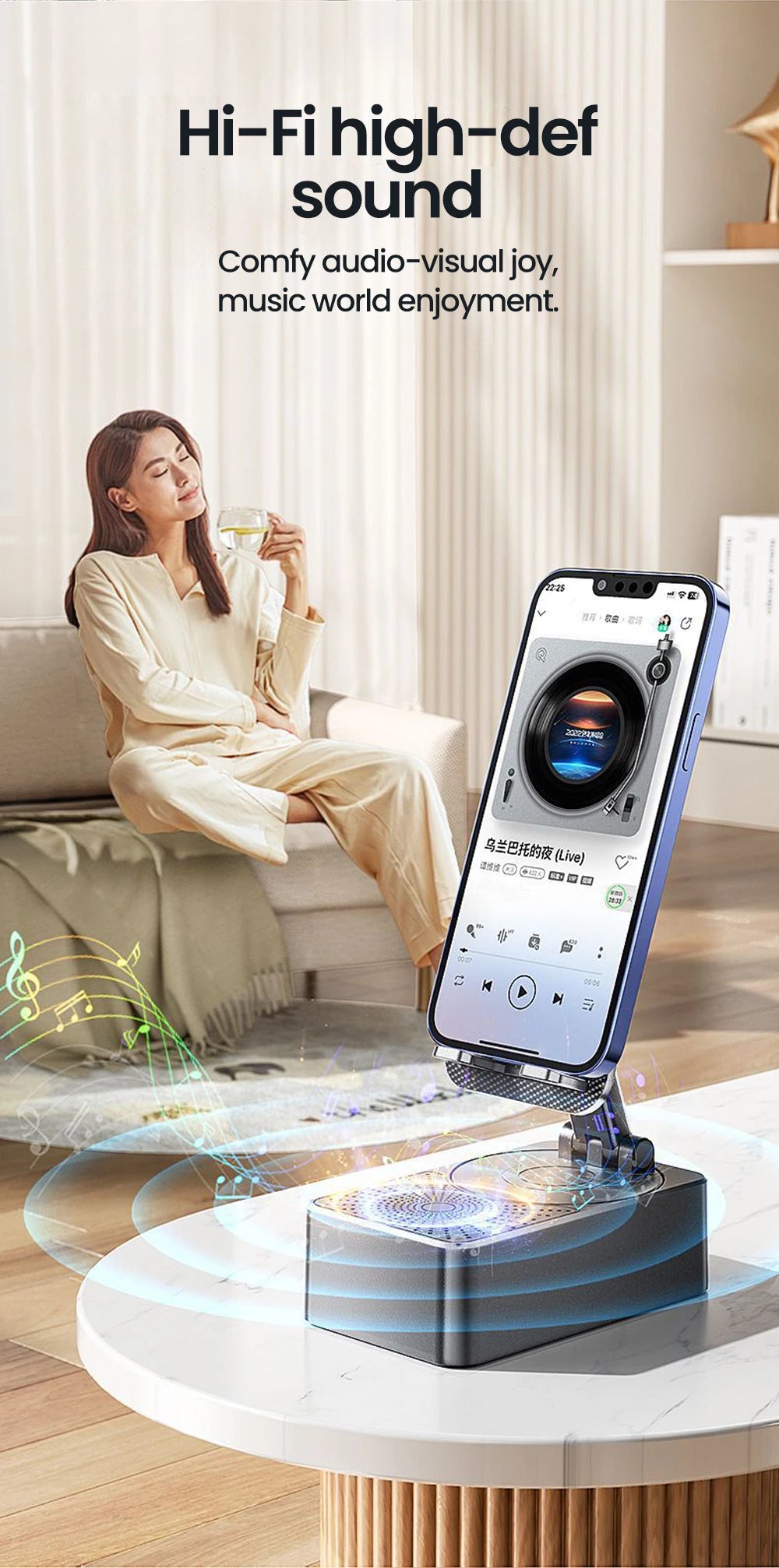 3-in-1 Bluetooth Speaker & Charging Phone Stand
